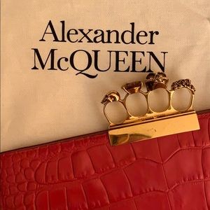 New Croc Embossed Alexander McQueen Clutch